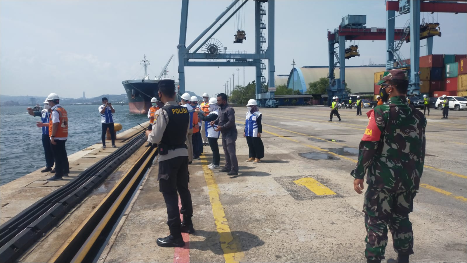 Serda Ismanto Monitoring Kunjungan Tim Setjen Wantannas RI di Pelabuhan Panjang