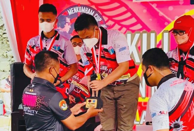 Kalapas Gunungsugih Juara 1 Menembak Menkumham Cup 2021