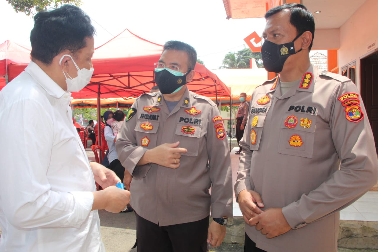 Di 54 Gerai Vaksin Presisi, Polda Lampung dan Jajaran Vaksinasi 18.416 orang