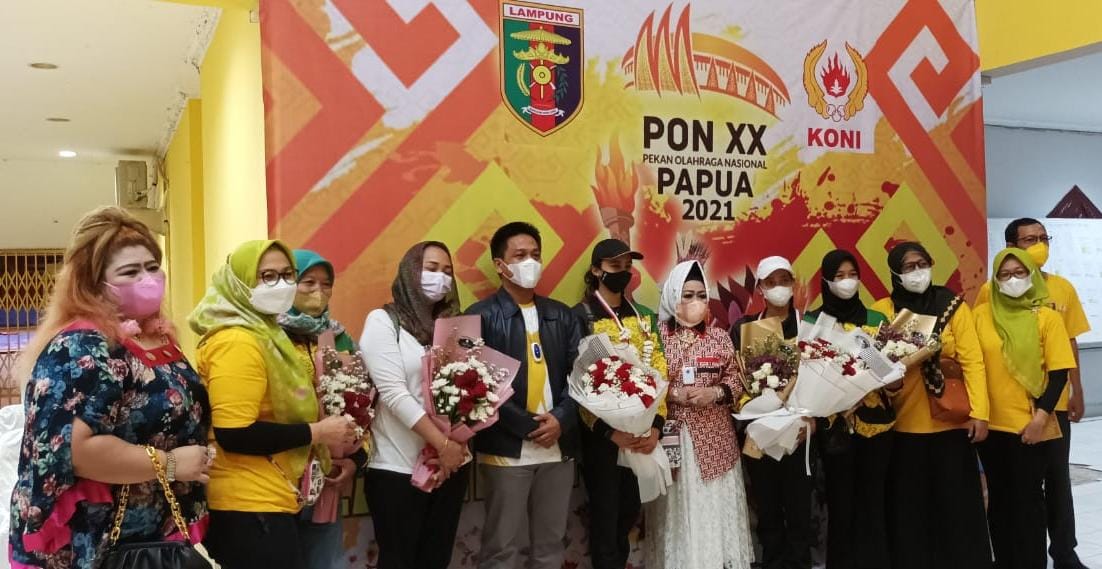 Selamat Datang Juara ! Atlet Senam PON Papua Tiba di Lampung