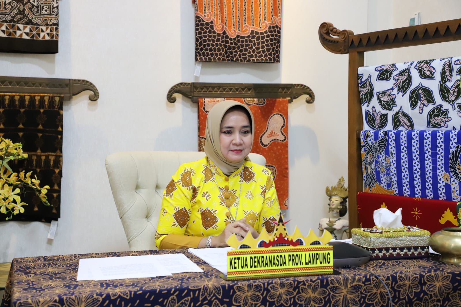 Riana Sari Arinal Kenalkan Batik Sebage di Webinar Pengembangan Batik Luar Jawa