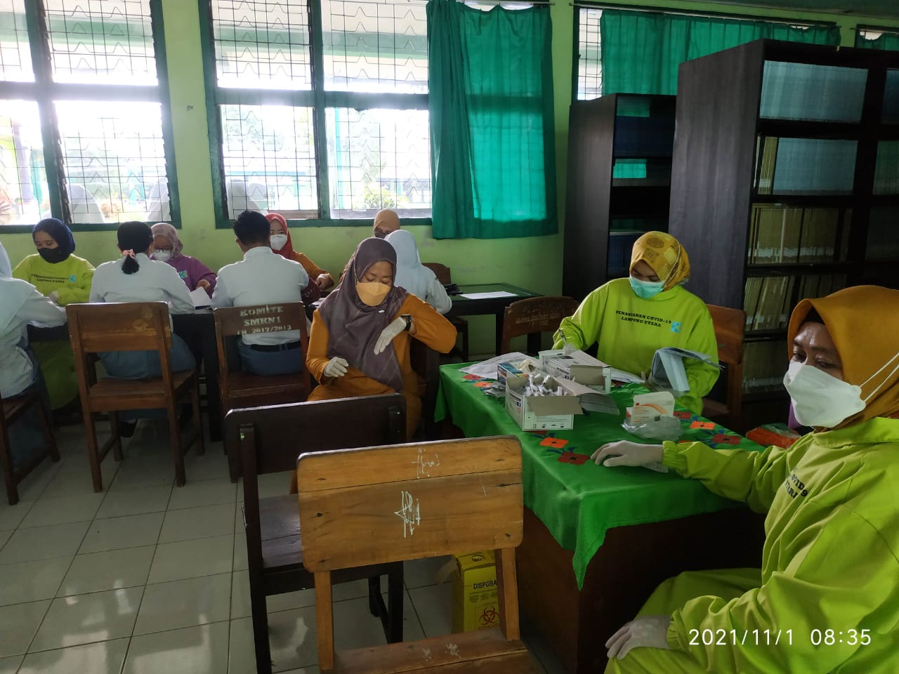 Puskesmas Wonogiri Vaksinasi 480 Siswa SMK