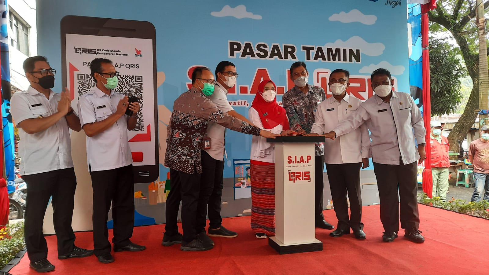 Peluncuran SIAP Qris di Pasar Tamin, Awal Digitalisasi Pasar Tradisional