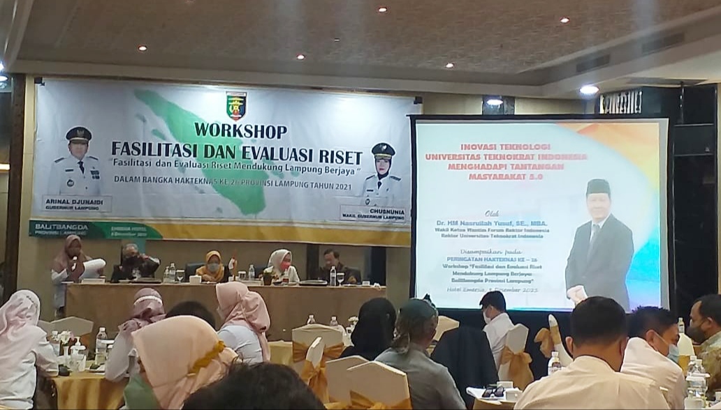 Rektor Universitas Teknokrat Indonesia Narasumber Workshop Fasilitasi Riset, Bantu Riset Dalam Pengembangan Sm