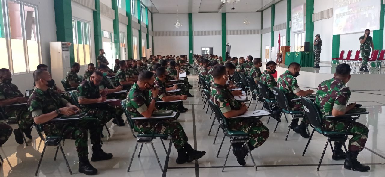 Guna Percepatan Vaksinasi di Provinsi Lampung, 16 Prajurit Babinsa Jajaran Kodim 0410/KBL Ikuti Pelatihan Vaks