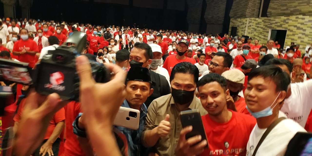 Erick Thohir Temu Kangen Relawan E-Troopers