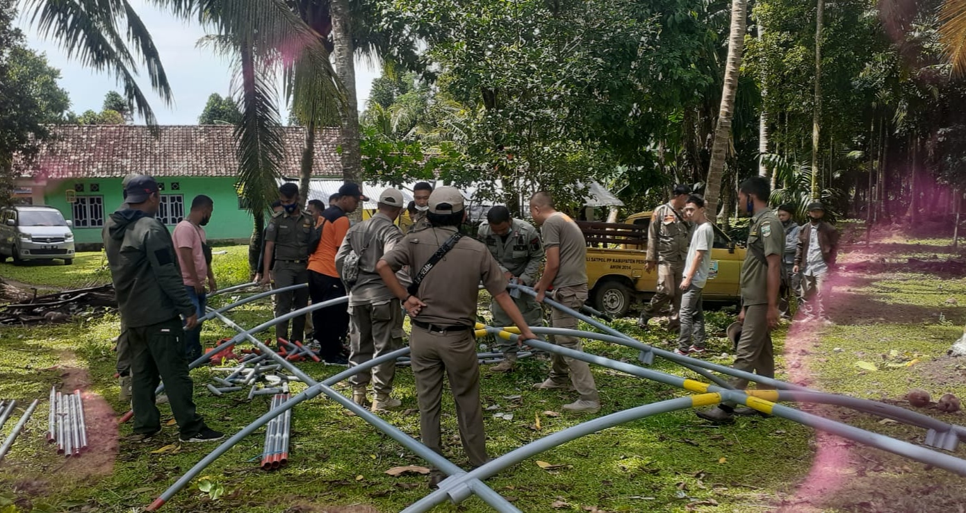 Tim Gabungan Tutup Jalan Masuk ke Tambak Udang Johan Farm