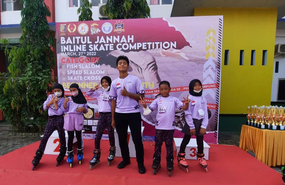 Tim Lilac Sapu Bersih Kejuaraan Sepatu Roda Freestyle Provinsi Lampung